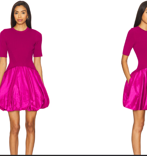 Kenny Bubble-Hem Mini Dress