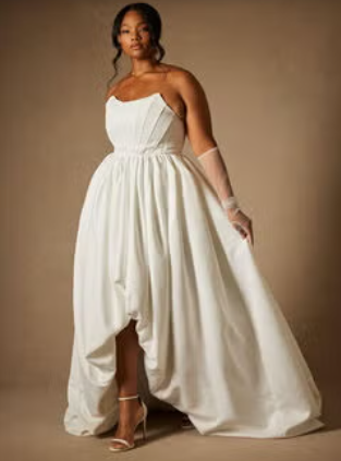 ELOQUII Bridal Corset Gown with Bubble Skirt